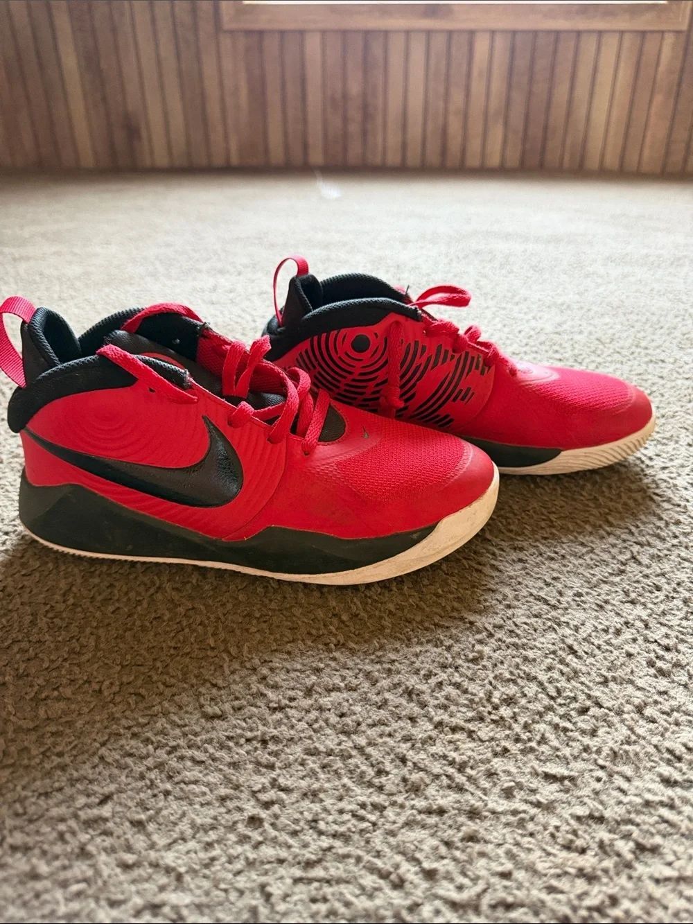 Nike Kids Red and Black Sneakers